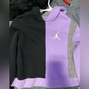 purple and black crop jordan jacket